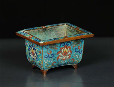Piccolo Portafiori in Smalti Cloisonné