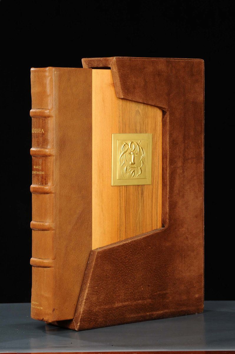 Volume dell'Odissea con traduzione di Quasimodo e Illustrazioni di Manzu  - Auction Antiquariato, Argenti e Dipinti Antichi - Cambi Casa d'Aste