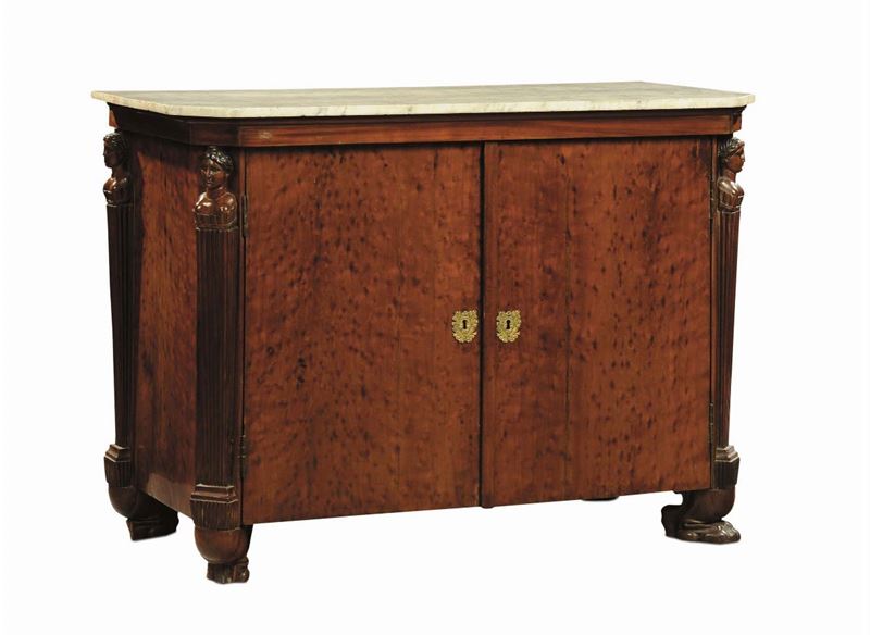 Credenza Impero a due ante, XIX secolo  - Auction Antiques and Old Masters - Cambi Casa d'Aste