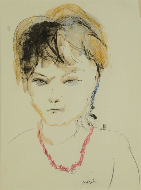 Ugo Attardi (1923-2006) Ritratto femminile