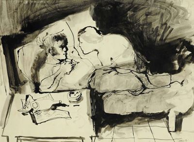 Ugo Attardi (1923-2006)amanti
