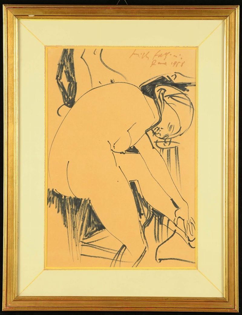 Pericle Fazzini (1913-1987) Nudo femminile  - Asta Antiquariato e Dipinti Antichi - Cambi Casa d'Aste