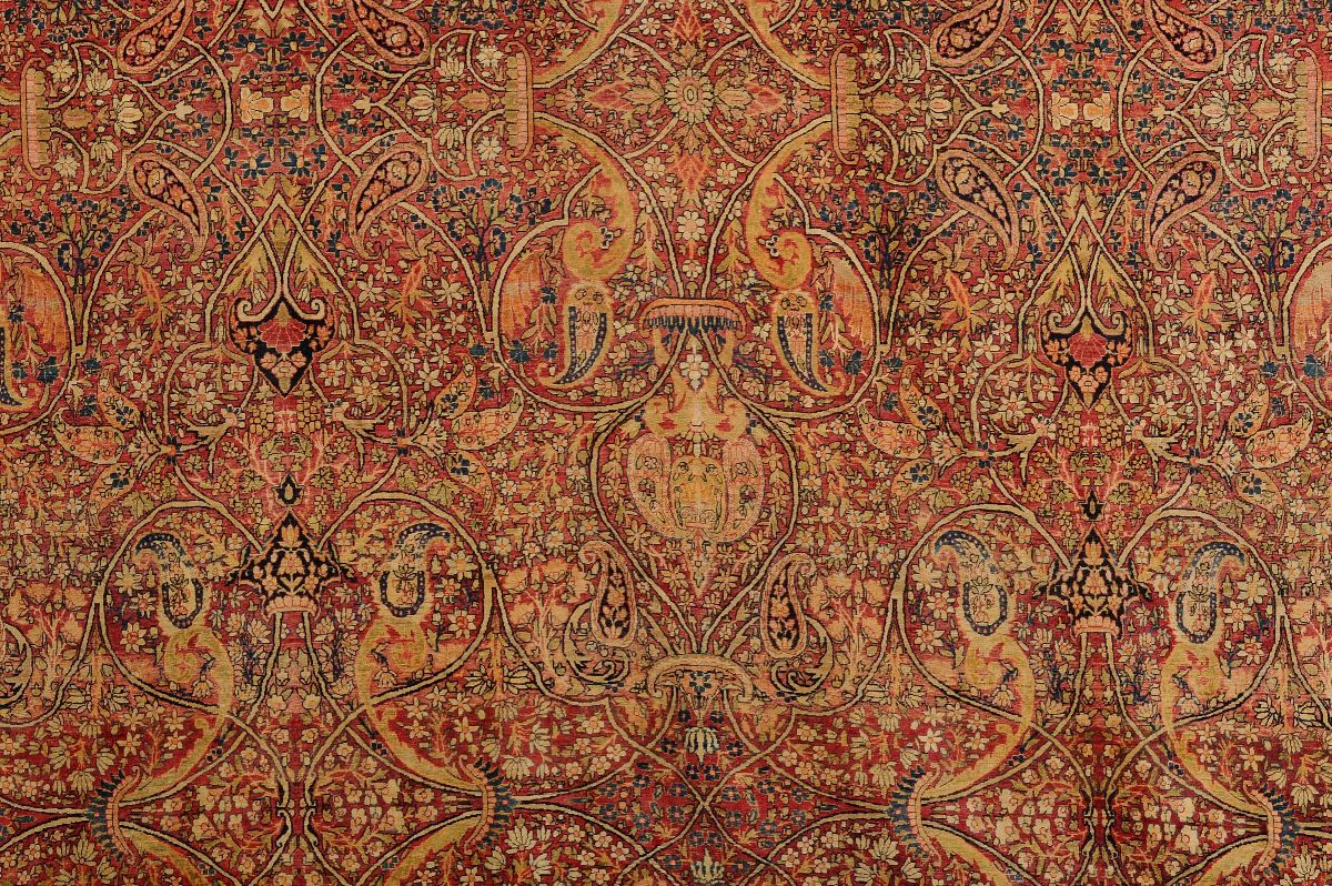Grande Tappeto Kirman Laver, Fine XVIII Secolo