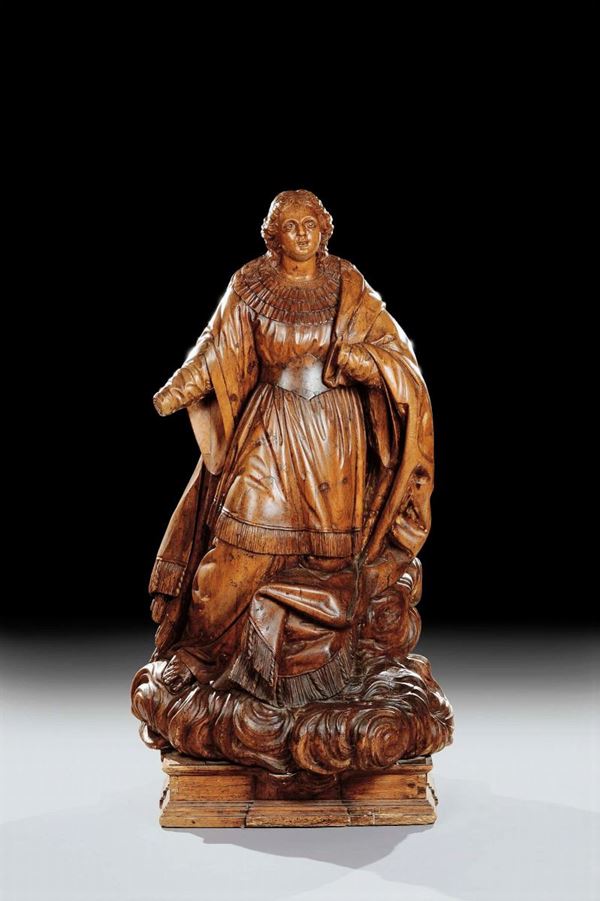 Scuola del XVIII secolo Santa su nuvola