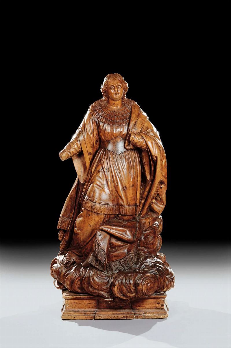 Scuola del XVIII secolo Santa su nuvola  - Asta Antiquariato, Argenti e Dipinti Antichi - Cambi Casa d'Aste