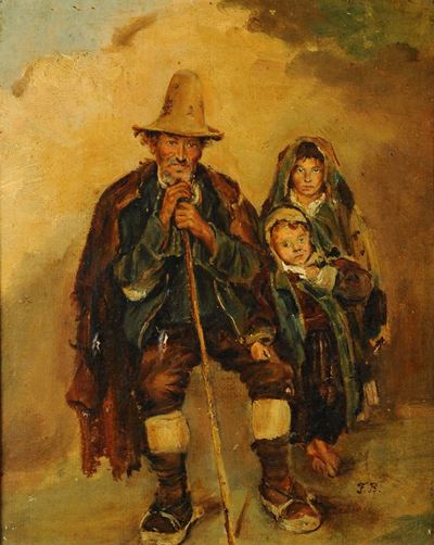 Frank Buchser (1828-1890), Attribuito Aritratto di Famiglia