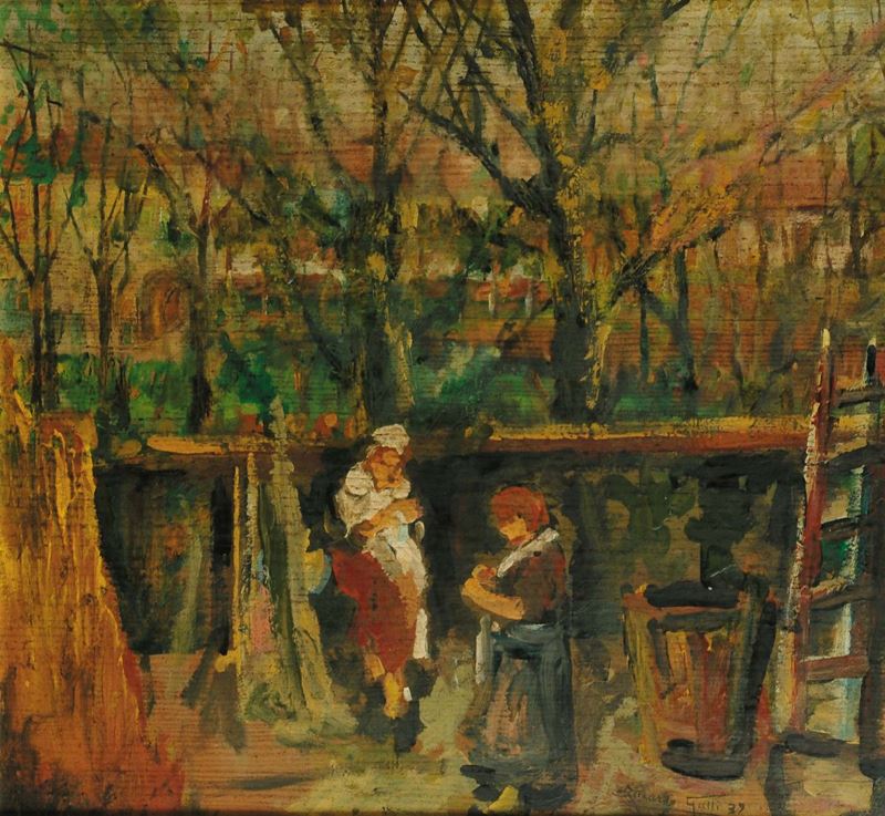 Riccardo Galli (1969-1944) Vita agreste, 1939  - Asta Dipinti del XIX e XX secolo - II - Cambi Casa d'Aste