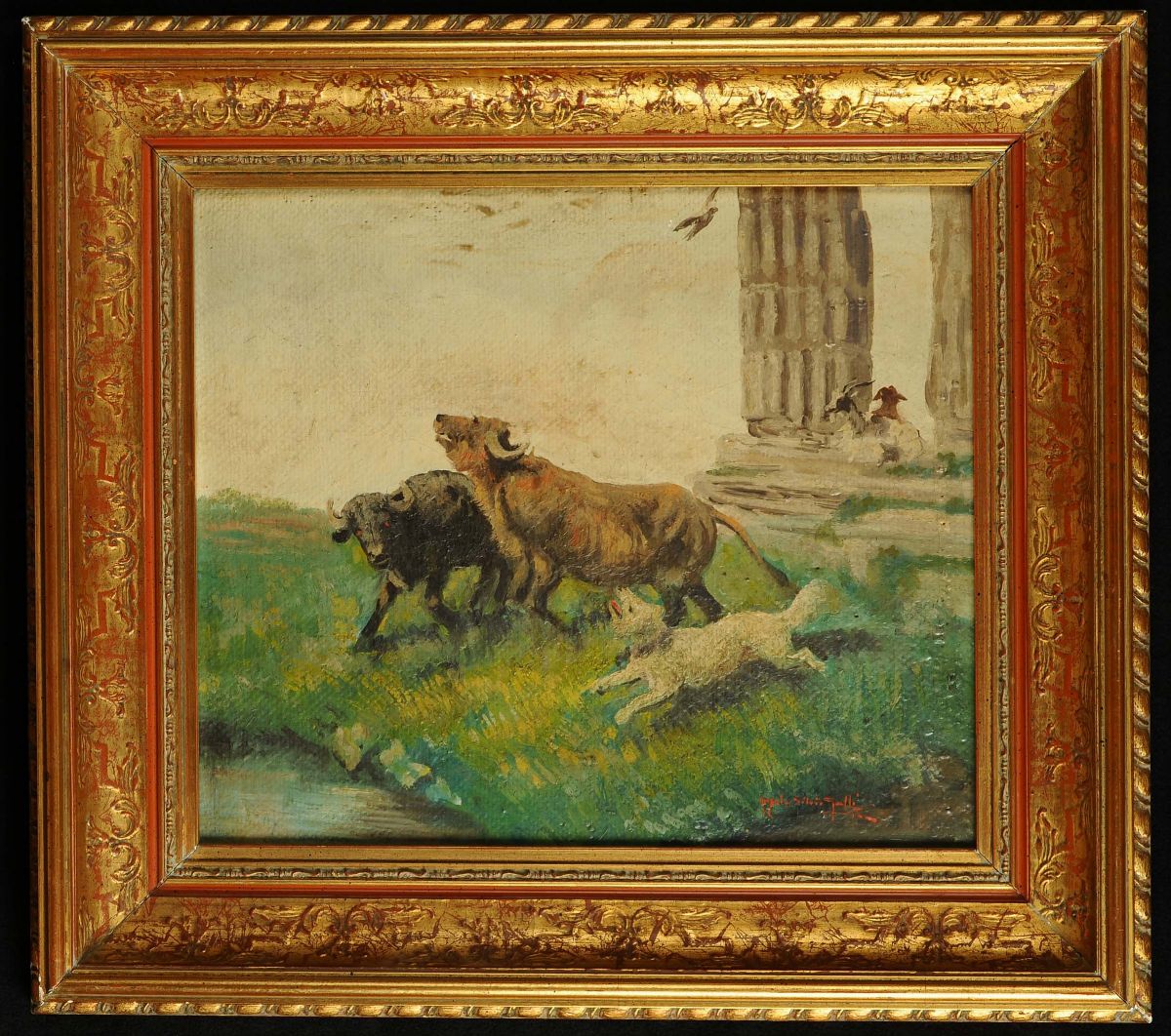 Angelo Silvio Galli (1870-1933)buoi Maremmani