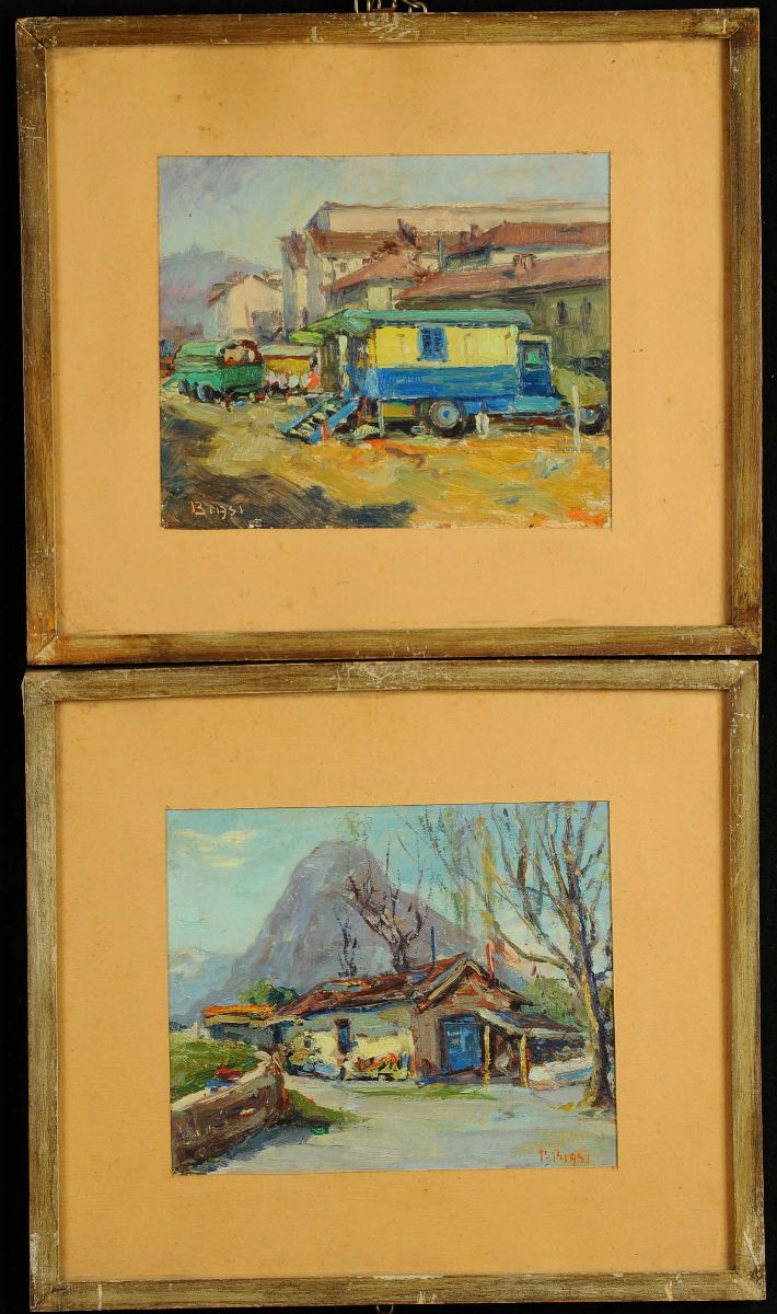 Biagio Biasi (blasius) (1908-1979)carrozzoni al Parco Micheletti, 1957 Lugano, Svizzera, 1957