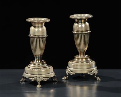 Coppia di Candelieri in Argento, Gr. 480
