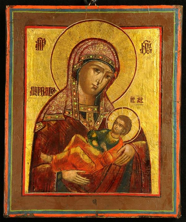 Icona raffigurante Madonna di Murom, XIX secolo