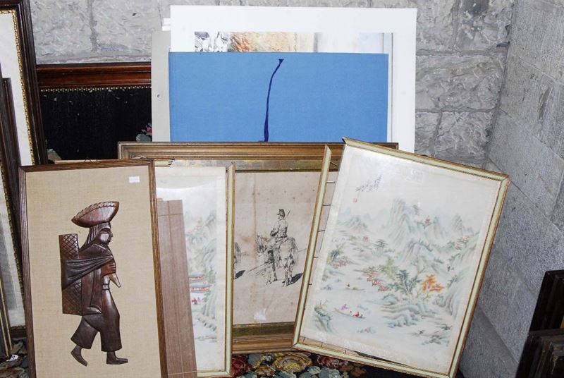 Lotto di litografie e disegni  - Auction Antiquariato, Argenti e Dipinti Antichi - Cambi Casa d'Aste