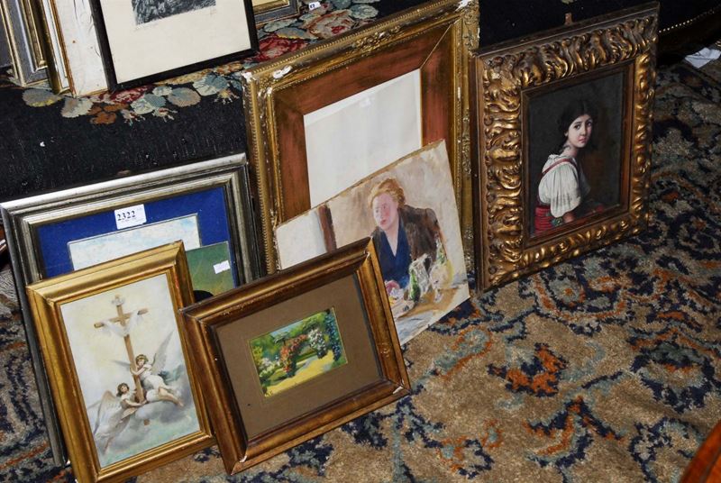 Lotto di numerosi piccoli dipinti  - Auction Antiquariato, Argenti e Dipinti Antichi - Cambi Casa d'Aste