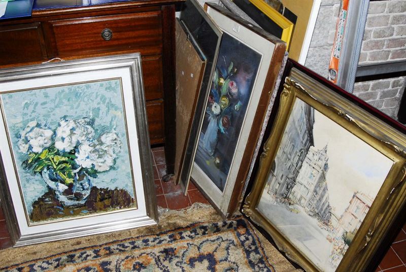 Lotto di numerosi dipinti  - Auction Antiquariato, Argenti e Dipinti Antichi - Cambi Casa d'Aste