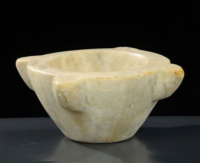 Mortaio in Marmo Bianco