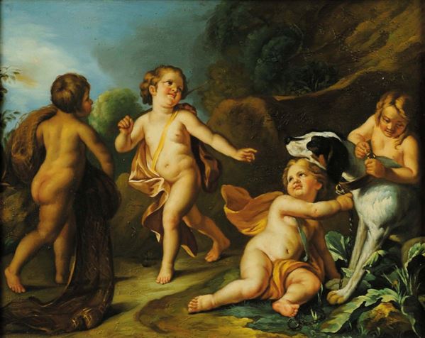 Scuola del XVIII secolo Giochi di putti