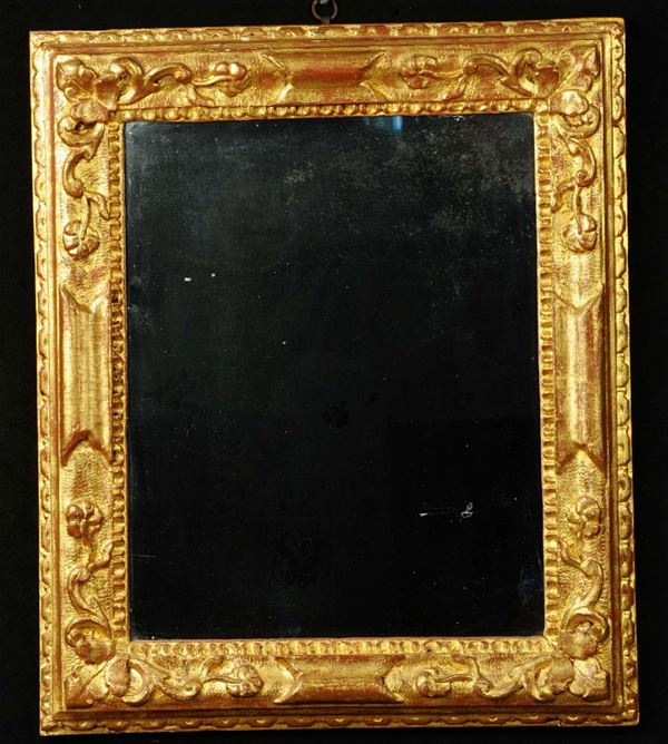 Specchiera intagliata e dorata, XIX secolo