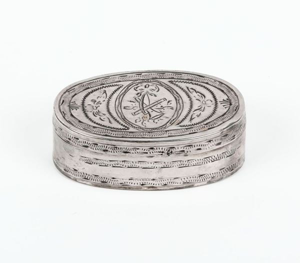 A silver snuff box, Venice, 1700s