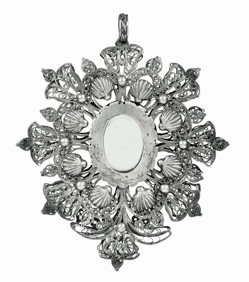 A silver and filigree frame, Italy, 1700s  - Auction Collectors' Silvers - II - Cambi Casa d'Aste