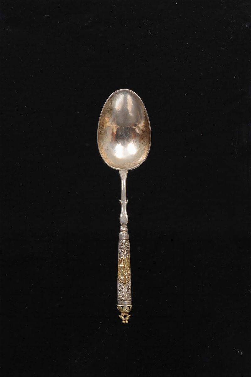 Cucchiaio da cerimonia in argento, Europa (Germania) XVIII secolo  - Auction Antiques and Old Masters - Cambi Casa d'Aste