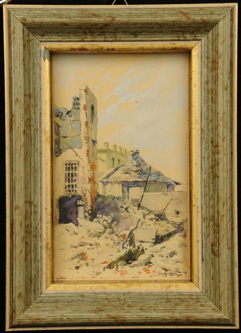 Aurelio Craffonara (1875-1945) Paesaggio  - Asta Antiquariato, Argenti e Dipinti Antichi - Cambi Casa d'Aste