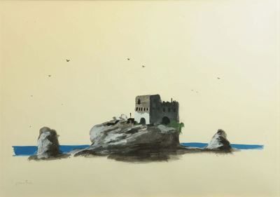 Enotrio Pugliese (1920-1989)paesaggio Costiero
