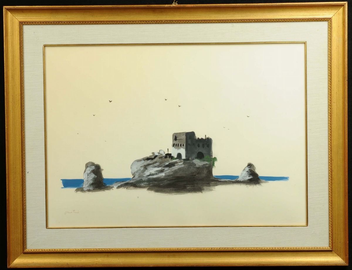 Enotrio Pugliese (1920-1989)paesaggio Costiero