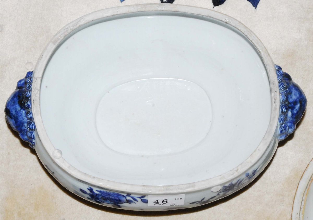 Zuppiera in Porcellana Bianca e Blu, Cina XVIII Secolo