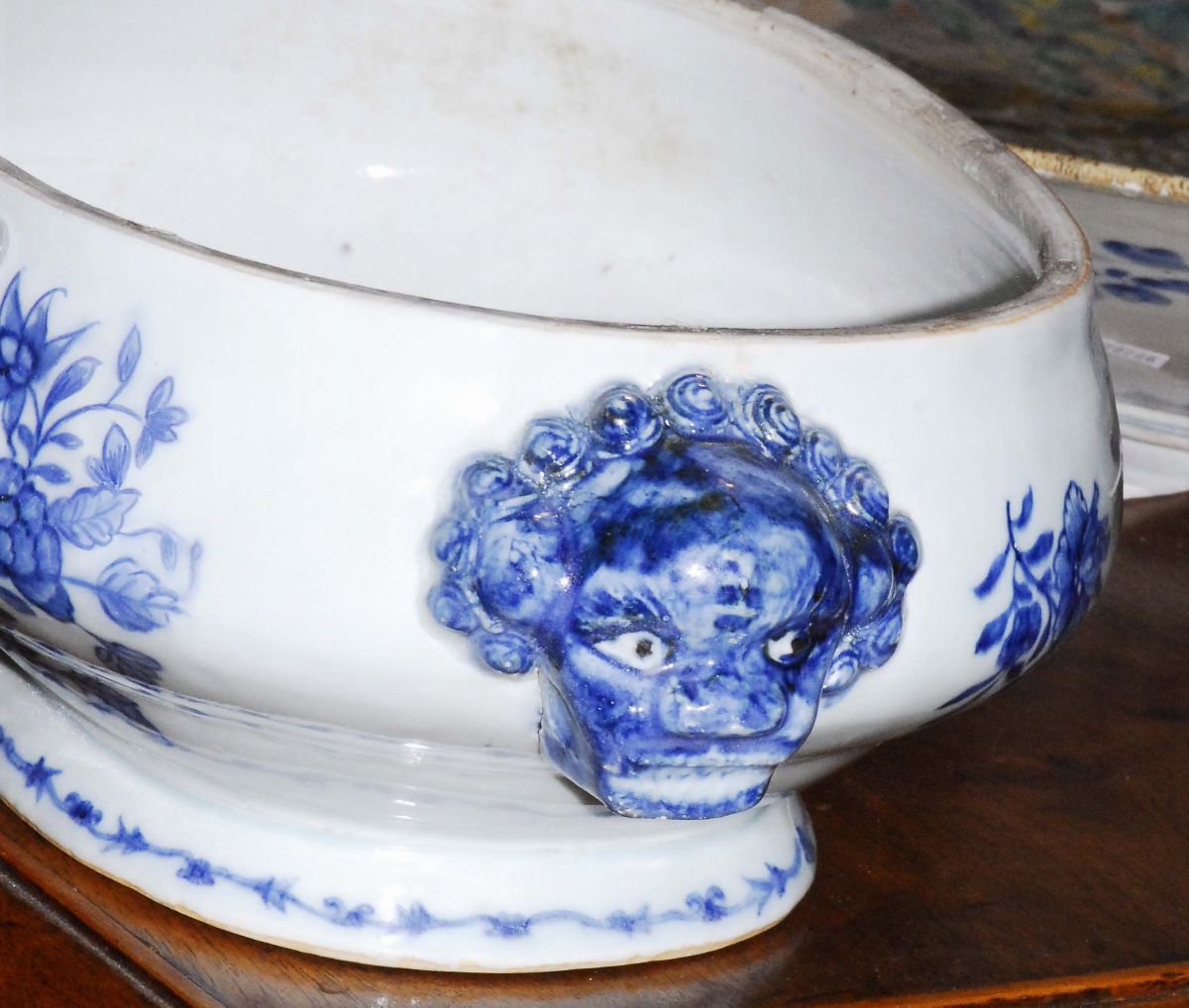 Zuppiera in Porcellana Bianca e Blu, Cina XVIII Secolo