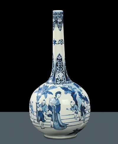 Vasoa Fiasca in Porcellana, Cina XIX Secolo