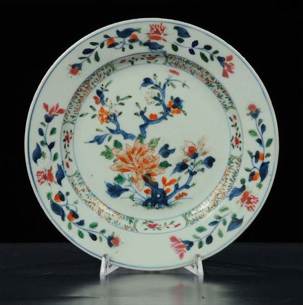 Piatto in porcellana, Cina XVIII secolo, periodo verde