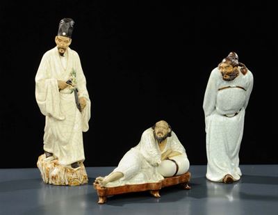 Tre Saggi in Porcellana, Giappone XVIII Secolo