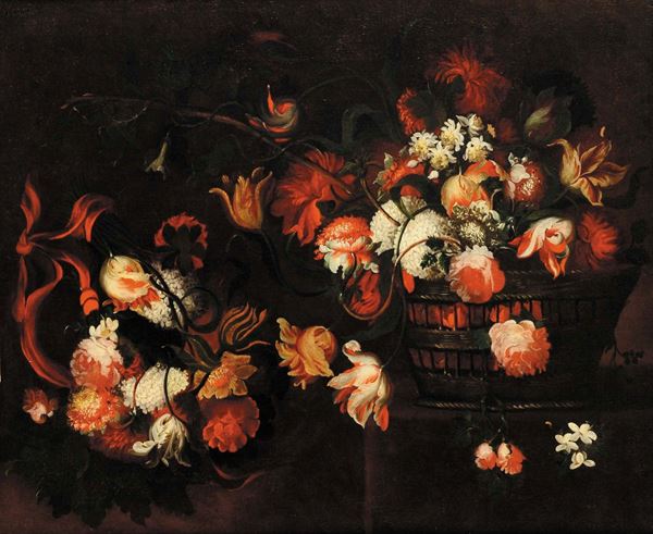 Andrea Belvedere (1652-1732), ambito di Natura morta con fiori