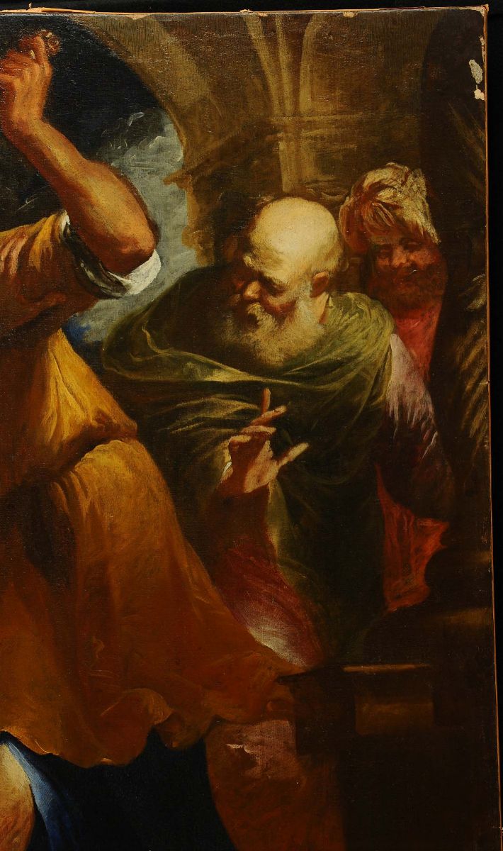 Giovanni Paolo Cervetto (genova 1630-1657)mosè Calpesta la Corona al Faraone