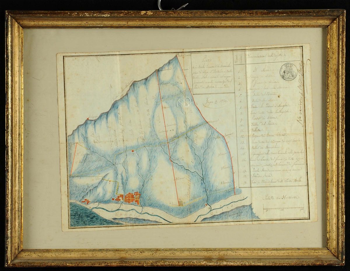 Cartina Antica Disegnata a Mano