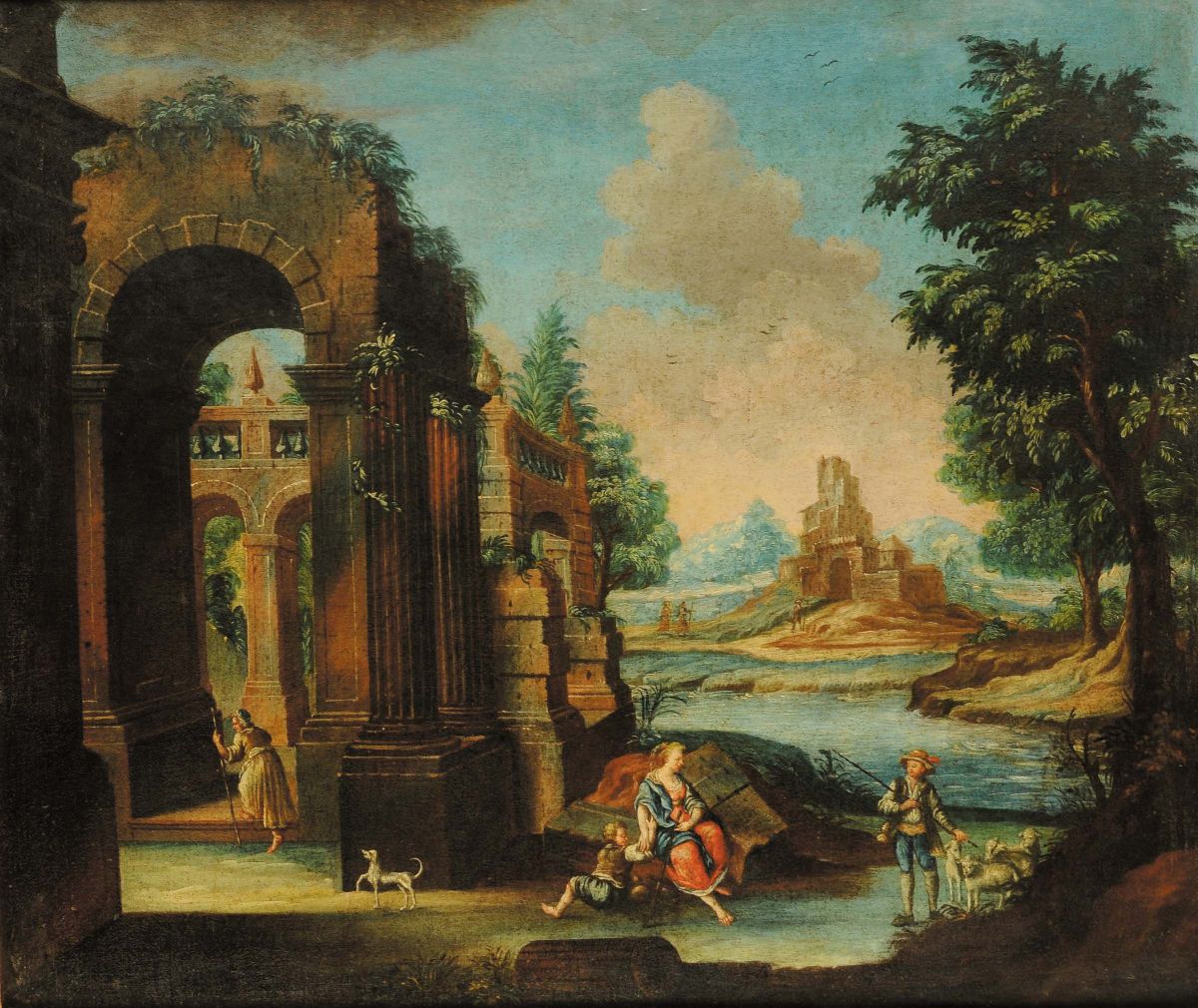 Scuola Veneta del XVIII Secolopaesaggio con Architetturepaesaggio con Architetture