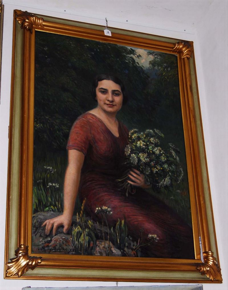 Mario Agrifoglio (1877-1972) Ritratto femminile  - Asta Asta OnLine 02-2012 - Cambi Casa d'Aste