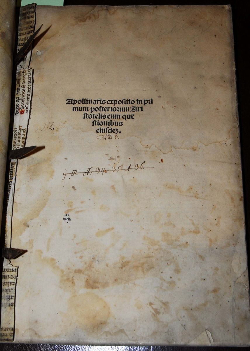 Edizioni Incunabole Apollinaris Cremonensisapollinaris Expositio in Primum Posteriorum Aristoteli...