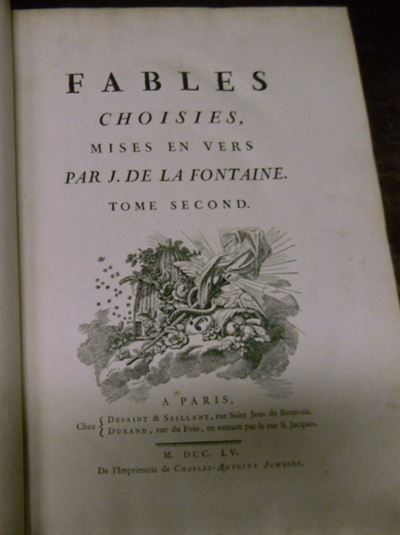Edizioni del '700 - Illustrati Francesi la Fontaine Jean (de)fables Choisies, Mises En Vers Par J...