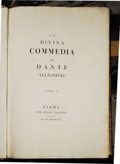 Edizioni del '700 - Legature - Bodoniane Dantela Divina Commedia di Dante Allighieri, Parma, nel ...