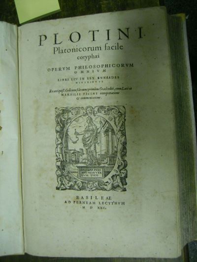 Edizioni del '500 - Filosofia Plotinusplotini Platonicorum Facile Coryphaei Operum Philosophicoru...