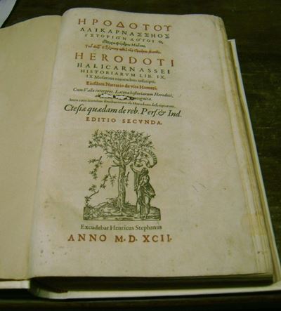 Edizioni del '500 - Classici della Storiografia - Figurati Herodotushistorion Logoi Theta [graecè...