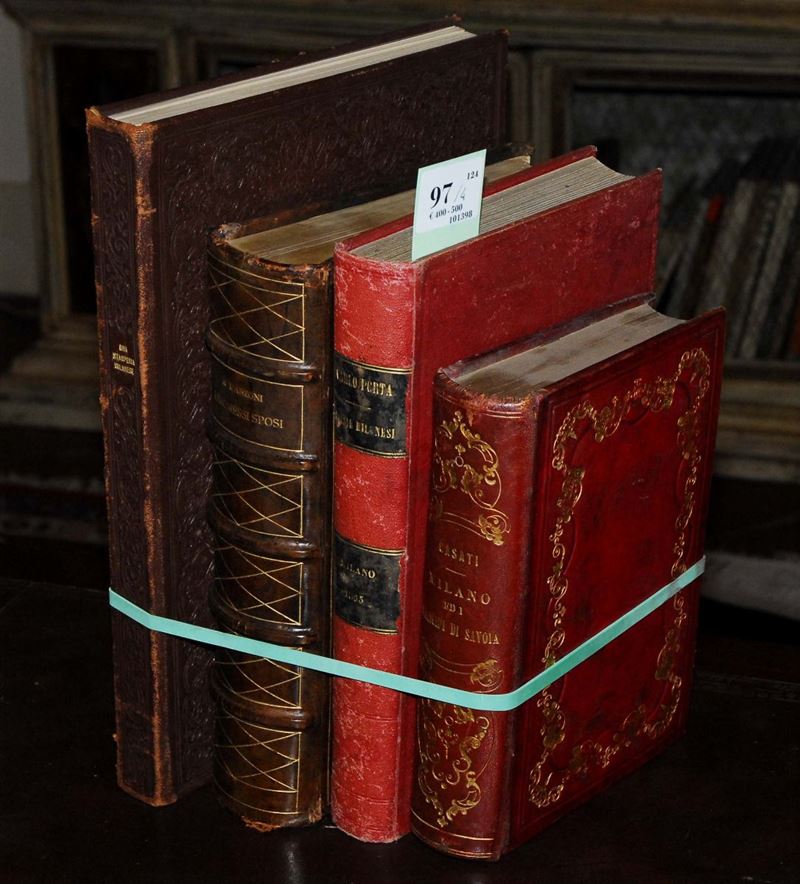 Lotto di 4 opere di storia e letteratura milanese  - Auction Old and Rare Books - Cambi Casa d'Aste