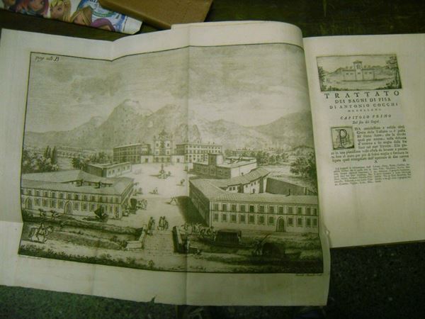 Edizioni del '700 - termalismo - Pisa COCCHI Antonio Dei bagni di Pisa, in Firenze, nella Stamperia Imperiale, 1750.