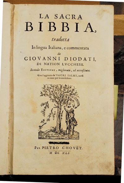 Edizioni del '600 - Calvinismo Diodati Giovannila Sacra Bibbia, Tradotta in Lingua Italiana, e Co...