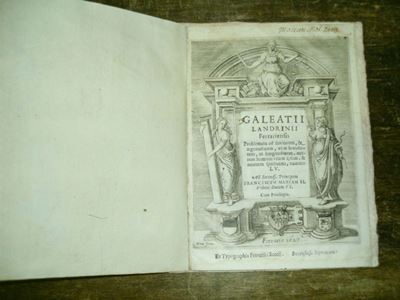 Edizioni del '600 - Medicina Landrini Galeazzogaleatii Landrinii Ferrariensis Problemata Ad Sanit...