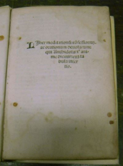 Edizioni del '500 - Filosofia Castellano Albertoliber Meditationum ... Impressum Venetijs, per Ma...