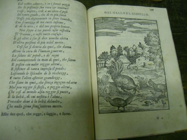 Edizioni del '500 - favole - illustrati VERDIZOTTI Giovanni Mario Cento favole morali, presso Giordano Ziletti, Venetia, 1577.