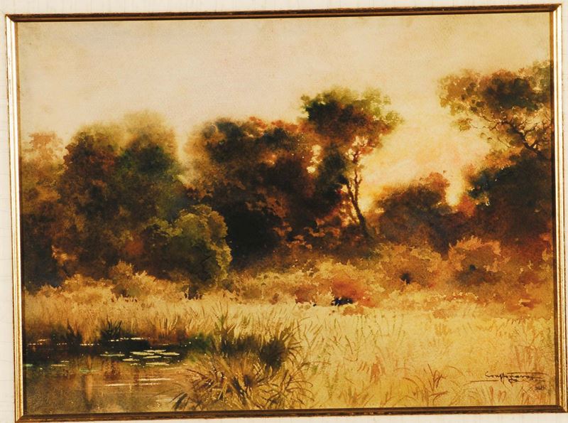 Aurelio Craffonara (1875-1945) Paesaggio  - Asta Dipinti del XIX e XX secolo - II - Cambi Casa d'Aste