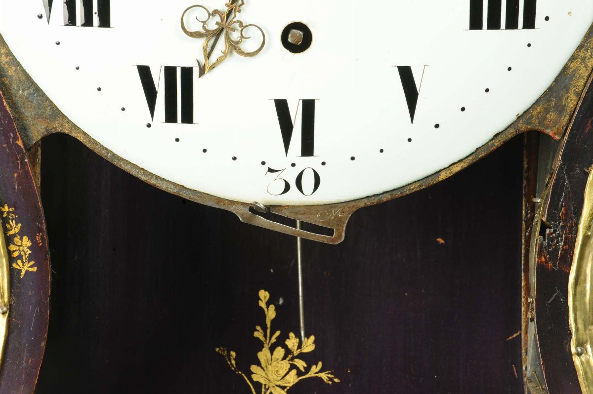 Orologio Cartel da Muro con Mensola, Cassa Venis Martin Laccata Color Vinaccia, Svizzera/francia ...